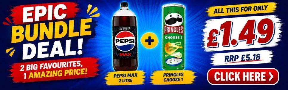 Pepsi Max 2ltr & Pringles 165g